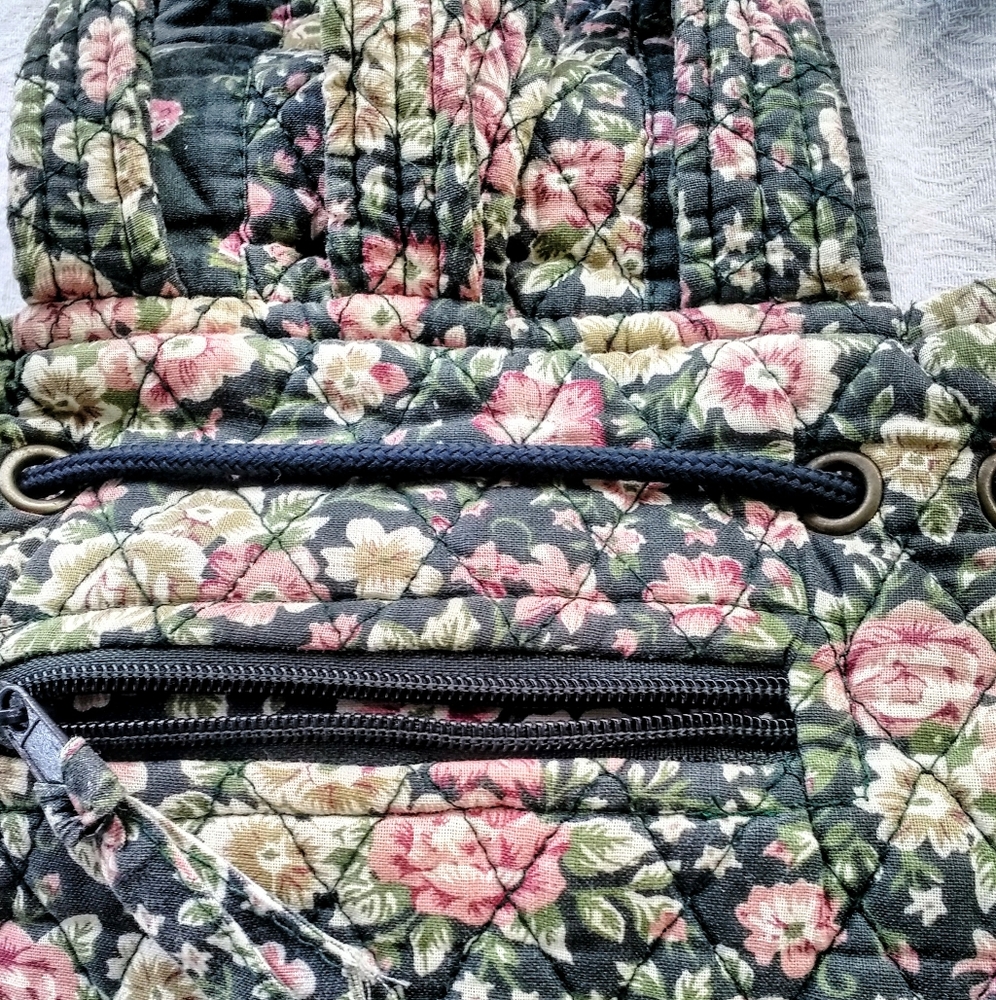 Knapsack Green Patterned Quilted Backpack - image 5